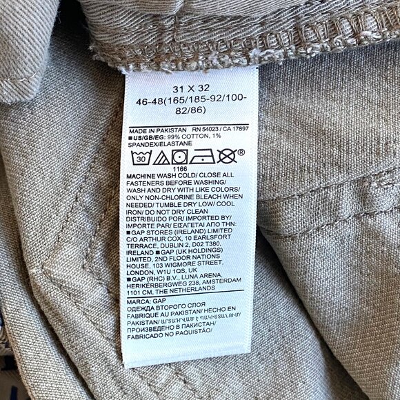 Gap Mens Straight Fit Flex Taupe Jeans Size 31 x 32 Denim 99% Cotton 1% Spandex - Picture 7 of 14